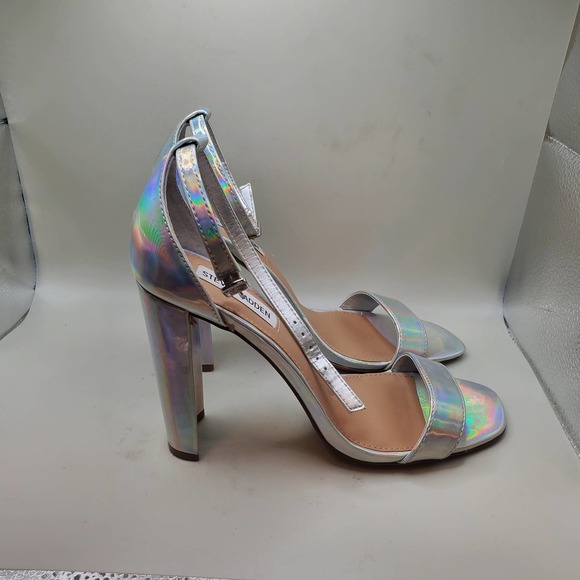 Steve Madden Shoes - Steve Madden Chrome Heels Women's 8